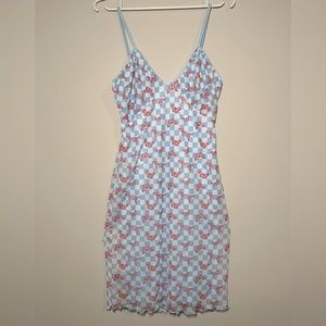 Forever 21 Blue checkered dress with butterflies